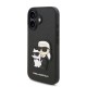 Husa Karl Lagerfeld PU Saffiano Karl and Choupette pentru iPhone 16 Plus, Neagra (Bakr, KLHCP16MSANKCPK) by www.silkase.ro