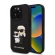 Husa Karl Lagerfeld PU Saffiano Karl and Choupette pentru iPhone 16 Pro, Neagra (Bakr, KLHCP16LSANKCPK) by www.silkase.ro