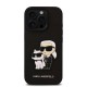 Husa Karl Lagerfeld PU Saffiano Karl and Choupette pentru iPhone 16 Pro, Neagra (Bakr, KLHCP16LSANKCPK) by www.silkase.ro