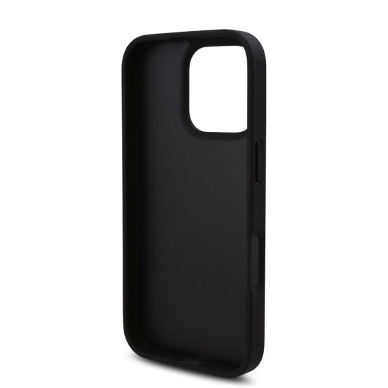 Husa Karl Lagerfeld PU Saffiano Karl and Choupette pentru iPhone 16 Pro, Neagra (Bakr, KLHCP16LSANKCPK) by www.silkase.ro