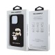 Husa Karl Lagerfeld PU Saffiano Karl and Choupette pentru iPhone 16 Pro, Neagra (Bakr, KLHCP16LSANKCPK) by www.silkase.ro