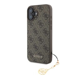 Husa Guess 4G Charm (Tone on Tone) pentru iPhone 16, Maro