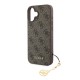 Husa Guess 4G Charm (Tone on Tone) pentru iPhone 16, Maro (Bakr, GUHCP16SGF4GCW) by www.silkase.ro