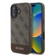 Husa Guess PU 4G Stripe pentru iPhone 16, Maro Husa Guess PU 4G Stripe pentru iPhone 16, Maro (Bakr, GUHCP16SG4GLBR) by www.silkase.ro