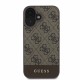 Husa Guess PU 4G Stripe pentru iPhone 16, Maro Husa Guess PU 4G Stripe pentru iPhone 16, Maro (Bakr, GUHCP16SG4GLBR) by www.silkase.ro