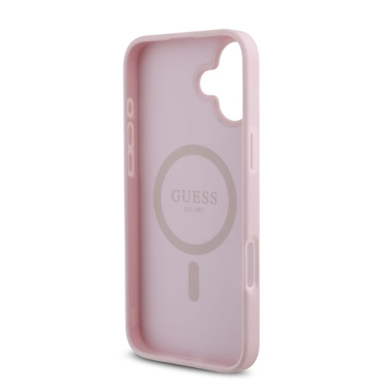 Husa Guess PU Grained 4G Small Metal Logo MagSafe pentru iPhone 16 Plus, Roz Husa Guess PU Grained 4G Small Metal Logo MagSafe pentru iPhone 16 Plus, Roz (Bakr, GUHMP16MPGCSM4MP) by www.silkase.ro