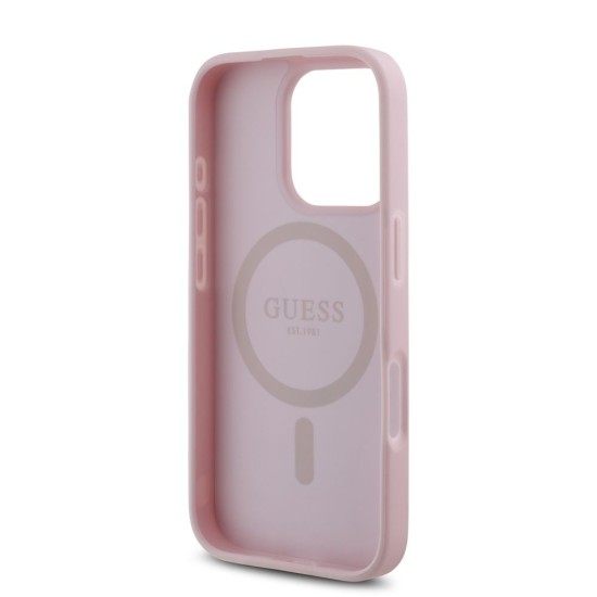 Husa Guess PU Grained 4G Small Metal Logo MagSafe pentru iPhone 16 Pro Max, Roz Husa Guess PU Grained 4G Small Metal Logo MagSafe pentru iPhone 16 Pro Max, Roz (Bakr, GUHMP16XPGCSM4MP) by www.silkase.ro