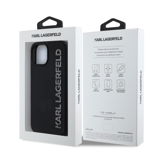 Husa Karl Lagerfeld 3D Rubber Glitter Logo pentru iPhone 13, Neagra Husa Karl Lagerfeld 3D Rubber Glitter Logo pentru iPhone 13, Neagra (Bakr, KLHCP13MRBKGVCK) by www.silkase.ro