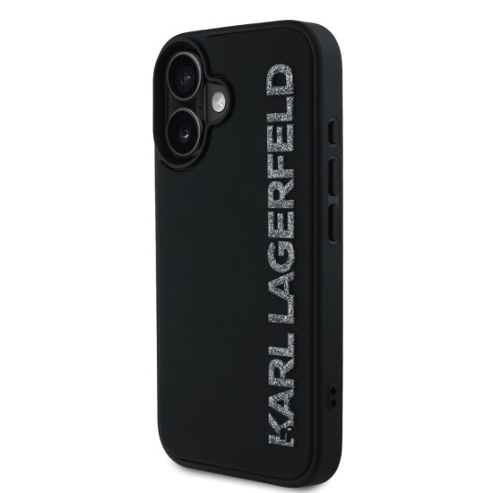 Husa Karl Lagerfeld 3D Rubber Glitter Logo pentru iPhone 16, Neagra Husa Karl Lagerfeld 3D Rubber Glitter Logo pentru iPhone 16, Neagra (Bakr, KLHCP16SRBKGVCK) by www.silkase.ro