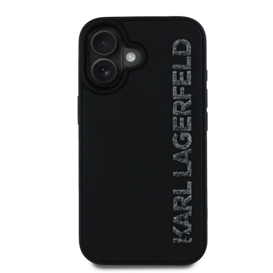 Husa Karl Lagerfeld 3D Rubber Glitter Logo pentru iPhone 16, Neagra Husa Karl Lagerfeld 3D Rubber Glitter Logo pentru iPhone 16, Neagra (Bakr, KLHCP16SRBKGVCK) by www.silkase.ro