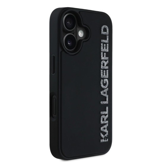 Husa Karl Lagerfeld 3D Rubber Glitter Logo pentru iPhone 16, Neagra Husa Karl Lagerfeld 3D Rubber Glitter Logo pentru iPhone 16, Neagra (Bakr, KLHCP16SRBKGVCK) by www.silkase.ro
