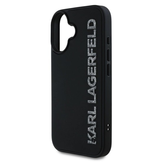 Husa Karl Lagerfeld 3D Rubber Glitter Logo pentru iPhone 16, Neagra Husa Karl Lagerfeld 3D Rubber Glitter Logo pentru iPhone 16, Neagra (Bakr, KLHCP16SRBKGVCK) by www.silkase.ro