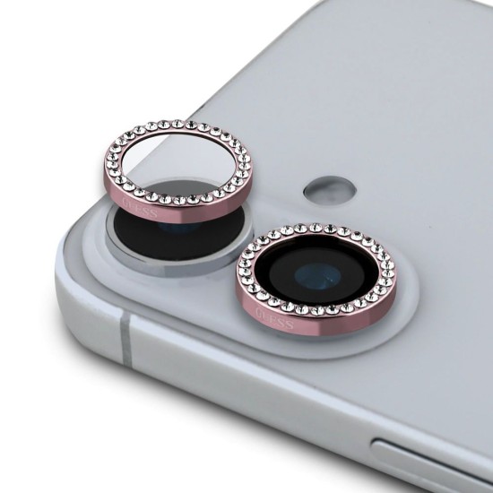 Protecție Cameră Guess Glitter pentru iPhone 16 / 16 Plus, Roz Protecție Cameră Guess Glitter pentru iPhone 16 / 16 Plus, Roz (Bakr, GUCL162SGGP) by www.silkase.ro