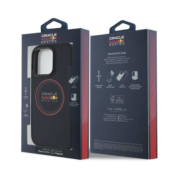 Husa Red Bull PC/TPU Red Ring MagSafe pentru iPhone 13 Pro, Bleumarin Husa Red Bull PC/TPU Red Ring MagSafe pentru iPhone 13 Pro, Bleumarin (Bakr, RBHMP13L24PUILVR) by www.silkase.ro
