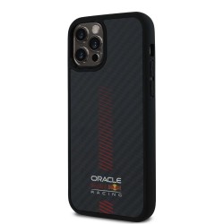 Husa Red Bull Carbon Powerbar MagSafe pentru iPhone 12 / 12 Pro, Neagra