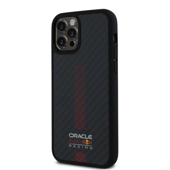 Husa Red Bull Carbon Powerbar MagSafe pentru iPhone 12 / 12 Pro, Neagra Husa Red Bull Carbon Powerbar MagSafe pentru iPhone 12 / 12 Pro, Neagra (Bakr, RBHMP12M24CFGSMK) by www.silkase.ro