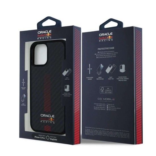 Husa Red Bull Carbon Powerbar MagSafe pentru iPhone 12 / 12 Pro, Neagra Husa Red Bull Carbon Powerbar MagSafe pentru iPhone 12 / 12 Pro, Neagra (Bakr, RBHMP12M24CFGSMK) by www.silkase.ro