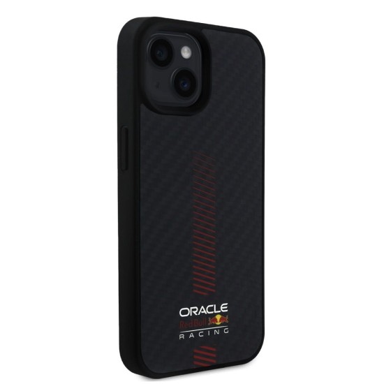 Husa Red Bull Carbon Powerbar MagSafe pentru iPhone 15, Neagra (Bakr, RBHMP15S24CFGSMK) by www.silkase.ro