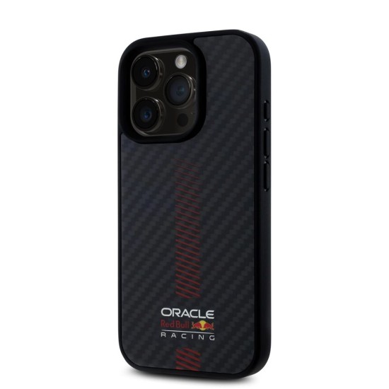 Husa Red Bull Carbon Powerbar MagSafe pentru iPhone 15 Pro, Neagra Husa Red Bull Carbon Powerbar MagSafe pentru iPhone 15 Pro, Neagra (Bakr, RBHMP15L24CFGSMK) by www.silkase.ro
