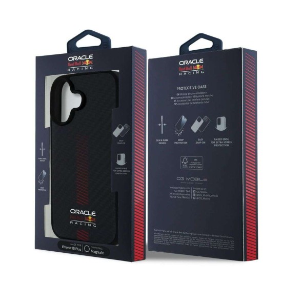 Husa Red Bull Carbon Powerbar MagSafe pentru iPhone 16 Plus, Neagra Husa Red Bull Carbon Powerbar MagSafe pentru iPhone 16 Plus, Neagra (Bakr, RBHMP16M24CFGSMK) by www.silkase.ro
