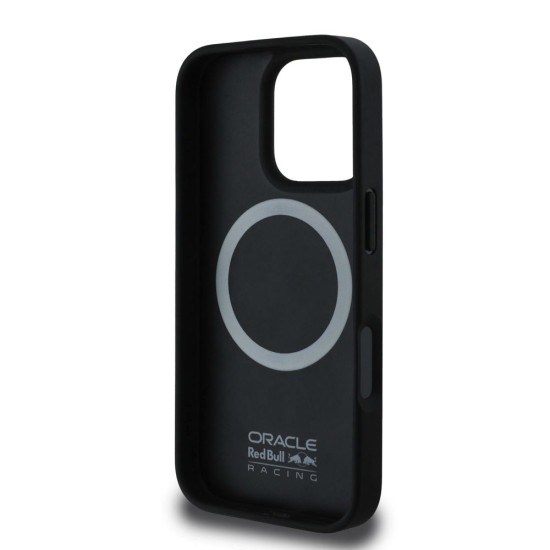 Husa Red Bull Carbon Powerbar MagSafe pentru iPhone 16 Pro, Neagra (Bakr, RBHMP16L24CFGSMK) by www.silkase.ro