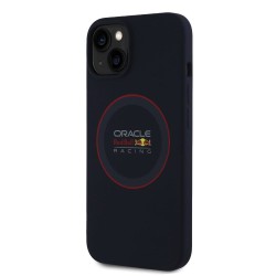 Husa Red Bull Silicone Red Ring MagSafe pentru iPhone 13, Bleumarin
