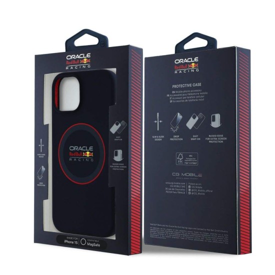 Husa Red Bull Silicone Red Ring MagSafe pentru iPhone 15, Bleumarin Husa Red Bull Silicone Red Ring MagSafe pentru iPhone 15, Bleumarin (Bakr, RBHMP15S24SIILVR) by www.silkase.ro