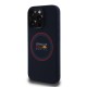 Husa Red Bull Silicone Red Ring MagSafe pentru iPhone 15 Pro, Bleumarin (Bakr, RBHMP15L24SIILVR) by www.silkase.ro
