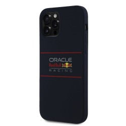Husa Red Bull Silicone Horizontal Logo MagSafe pentru iPhone 12/12 Pro, Bleumarin