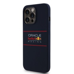 Husa Red Bull Silicone Horizontal Logo MagSafe pentru iPhone 13 Pro, Bleumarin