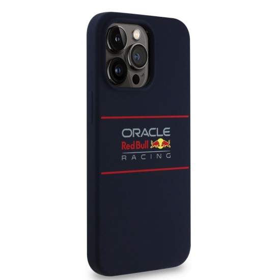 Husa Red Bull Silicone Horizontal Logo MagSafe pentru iPhone 13 Pro, Bleumarin (Bakr, RBHMP13L24SIHSRV) by www.silkase.ro