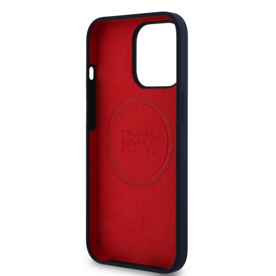 Husa Red Bull Silicone Horizontal Logo MagSafe pentru iPhone 13 Pro, Bleumarin (Bakr, RBHMP13L24SIHSRV) by www.silkase.ro