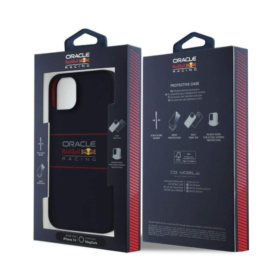 Husa Red Bull Silicone Horizontal Logo MagSafe pentru iPhone 14, Bleumarin Husa Red Bull Silicone Horizontal Logo MagSafe pentru iPhone 14, Bleumarin (Bakr, RBHMP14S24SIHSRV) by www.silkase.ro