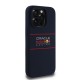 Husa Red Bull Silicone Horizontal Logo MagSafe pentru iPhone 14 Pro, Bleumarin (Bakr, RBHMP14L24SIHSRV) by www.silkase.ro