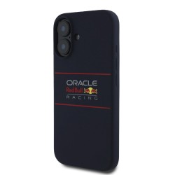 Husa Red Bull Silicone Horizontal Logo MagSafe pentru iPhone 16, Bleumarin