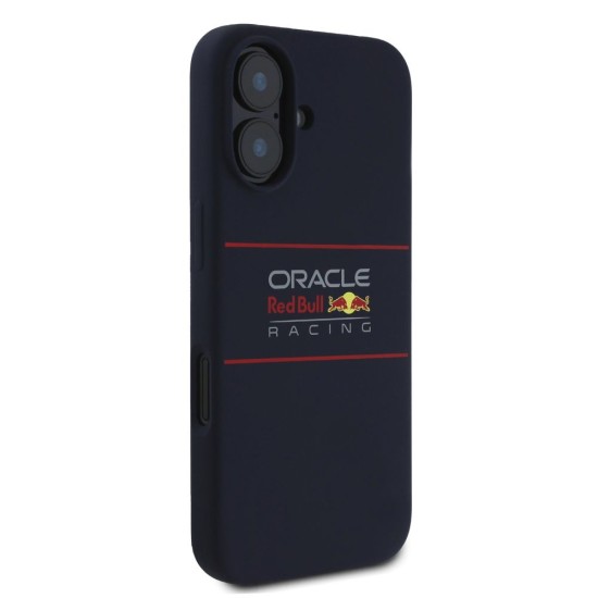 Husa Red Bull Silicone Horizontal Logo MagSafe pentru iPhone 16, Bleumarin (Bakr, RBHMP16S24SIHSRV) by www.silkase.ro