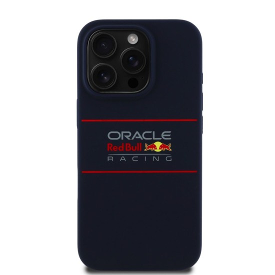 Husa Red Bull Silicone Horizontal Logo MagSafe pentru iPhone 16 Pro Max, Bleumarin (Bakr, RBHMP16X24SIHSRV) by www.silkase.ro