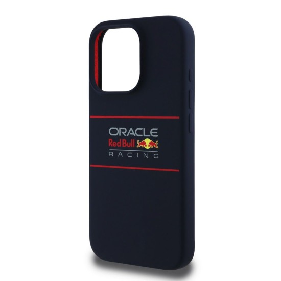 Husa Red Bull Silicone Horizontal Logo MagSafe pentru iPhone 16 Pro Max, Bleumarin (Bakr, RBHMP16X24SIHSRV) by www.silkase.ro