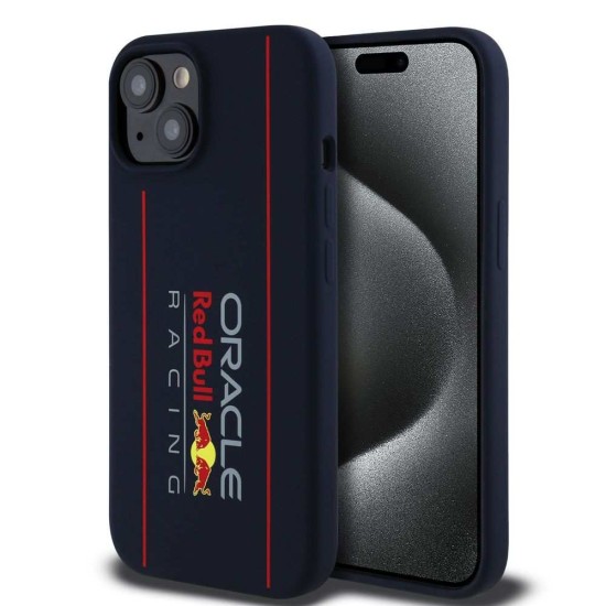 Husa Red Bull Silicone Vertical Logo MagSafe pentru iPhone 15, Bleumarin Husa Red Bull Silicone Vertical Logo MagSafe pentru iPhone 15, Bleumarin (Bakr, RBHMP15S24SIOLRV) by www.silkase.ro