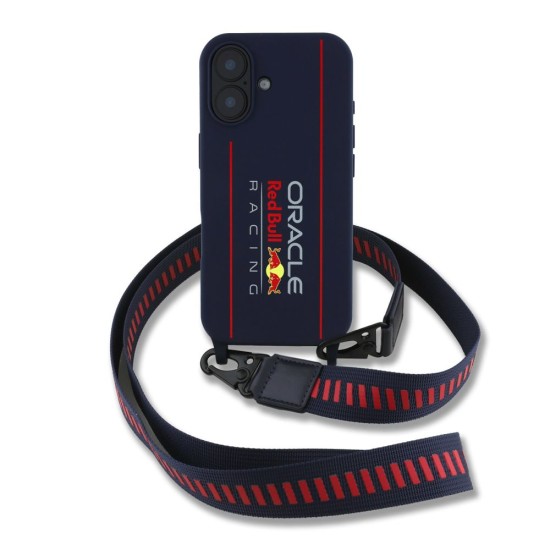 Husa Crossbody Red Bull Silicone Vertical Logo MagSafe pentru iPhone 16, Bleumarin Husa Crossbody Red Bull Silicone Vertical Logo MagSafe pentru iPhone 16, Bleumarin (Bakr, RBHMP16S24SISOLRV) by www.silkase.ro