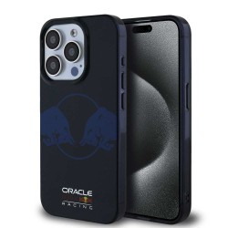 Husa Red Bull PC/TPU Two Bulls MagSafe pentru iPhone 15 Pro Max, Bleumarin