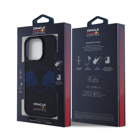 Husa Red Bull PC/TPU Two Bulls MagSafe pentru iPhone 16 Pro Max, Bleumarin Husa Red Bull PC/TPU Two Bulls MagSafe pentru iPhone 16 Pro Max, Bleumarin (Bakr, RBHMP16X24HIDBV) by www.silkase.ro