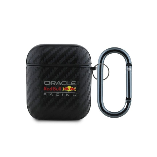 Husa Red Bull PU Carbon pentru AirPods 1/2, Neagra Husa Red Bull PU Carbon pentru AirPods 1/2, Neagra (Bakr, RBA2PUCAILK) by www.silkase.ro