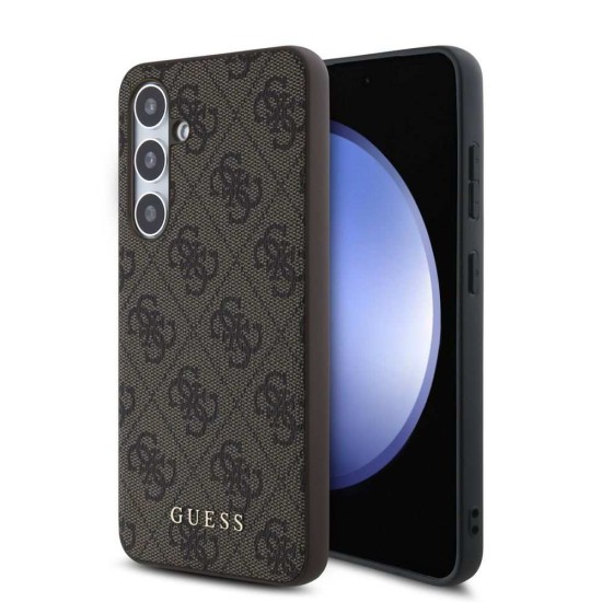 Husa Guess 4G pentru Samsung Galaxy S24 FE, Maro (Bakr, GUHCS24FEG4GFBR) by www.silkase.ro