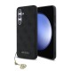 Husa Guess 4G Charm pentru Samsung Galaxy S24 FE, Gri (Bakr, GUHCS24FEGF4GGR) by www.silkase.ro