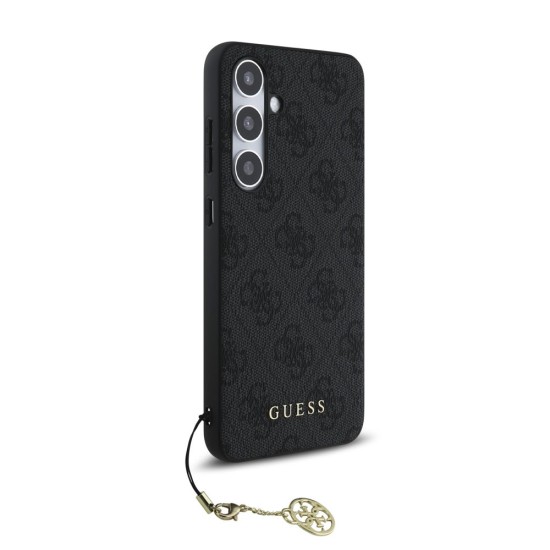 Husa Guess 4G Charm pentru Samsung Galaxy S24 FE, Gri (Bakr, GUHCS24FEGF4GGR) by www.silkase.ro