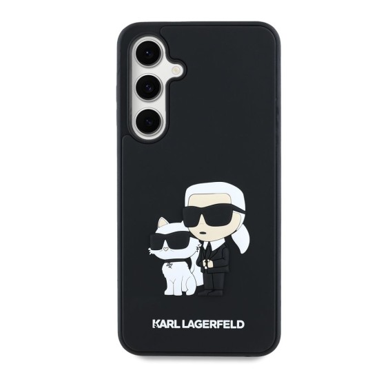 Husa Karl Lagerfeld 3D Rubber Karl and Choupette pentru Samsung Galaxy S24 FE, Neagra Husa Karl Lagerfeld 3D Rubber Karl and Choupette pentru Samsung Galaxy S24 FE, Neagra (Bakr, KLHCS24FE3DRKCNK) by www.silkase.ro