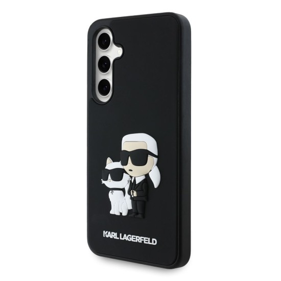 Husa Karl Lagerfeld 3D Rubber Karl and Choupette pentru Samsung Galaxy S24 FE, Neagra Husa Karl Lagerfeld 3D Rubber Karl and Choupette pentru Samsung Galaxy S24 FE, Neagra (Bakr, KLHCS24FE3DRKCNK) by www.silkase.ro