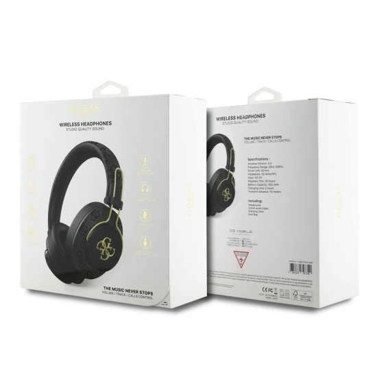 Căști Wireless Over-Ear Guess PU 4G Metal Logo (ENC), Negre Căști Wireless Over-Ear Guess PU 4G Metal Logo (ENC), Negre (Bakr, GUBHS72P4FC4MK) by www.silkase.ro