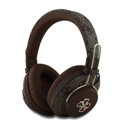 Căști Wireless Over-Ear Guess PU 4G Metal Logo (ENC), Maro